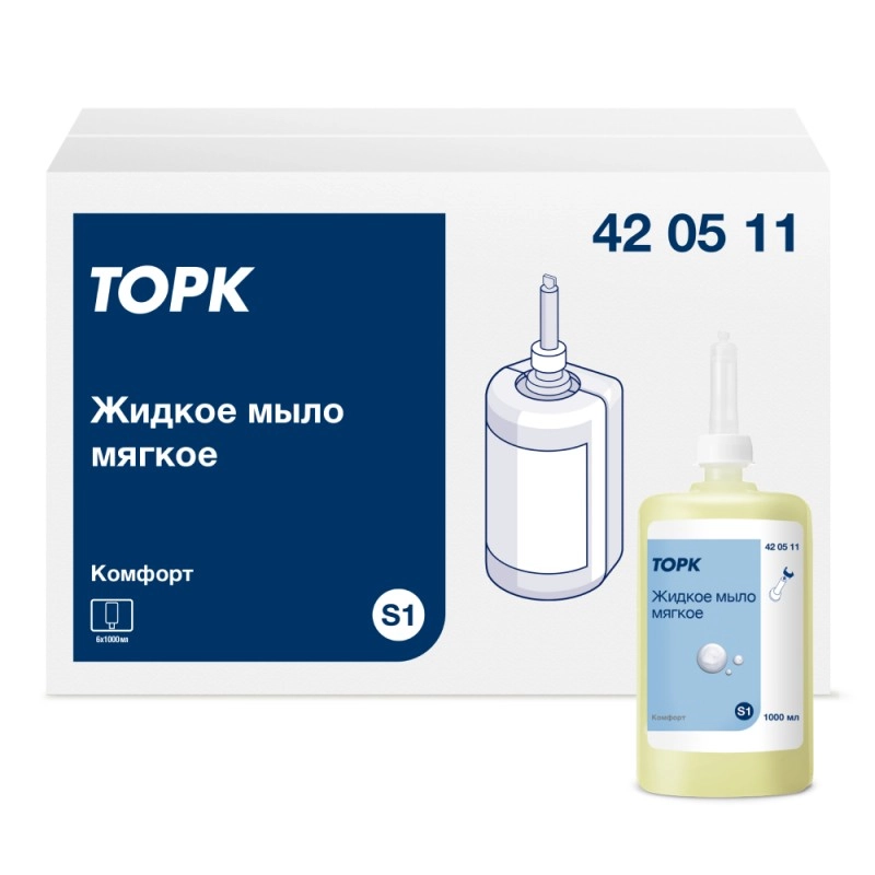 Мыло жидкое TORK Advanced 1л, мягкое, S1