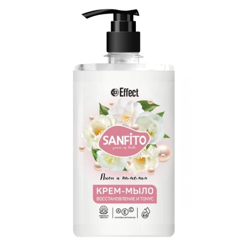 Мыло-крем Effect Sanfito пион и камелия 1 л