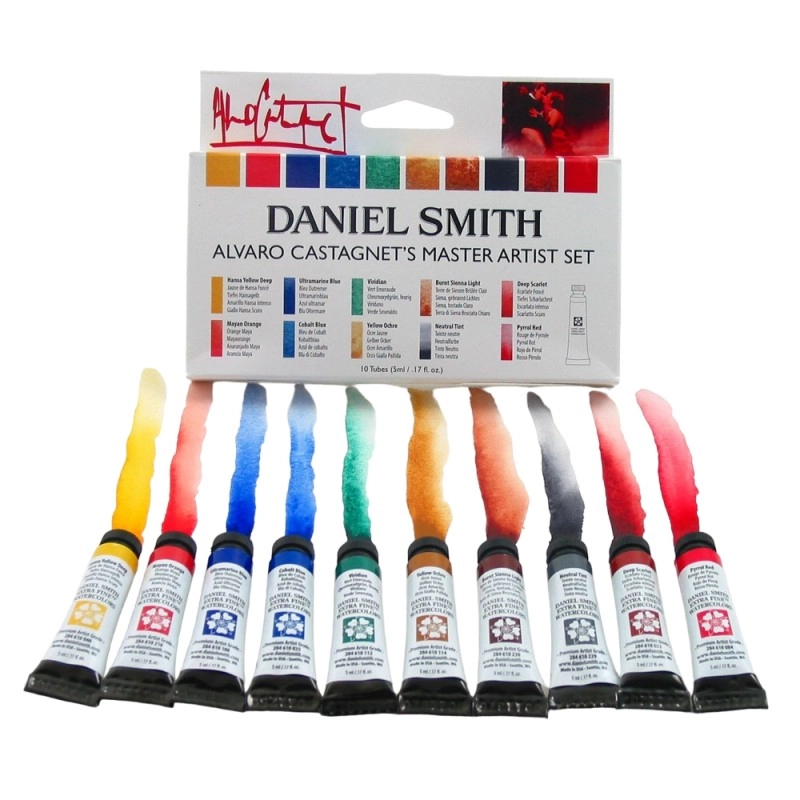 Краски акварельные Daniel Smith Alvaro Castagnet Master Artist Set набор 10 цветов, 5мл., тубы