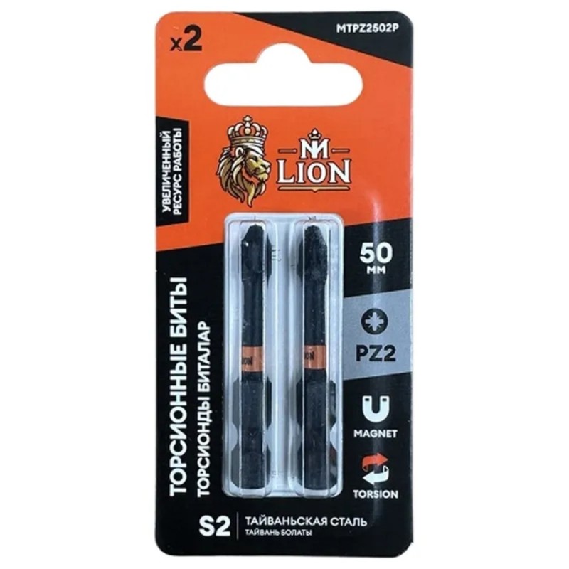 Бита стальная M-Lion MSBT3050P, TORX T30 50м, 2 шт/упак