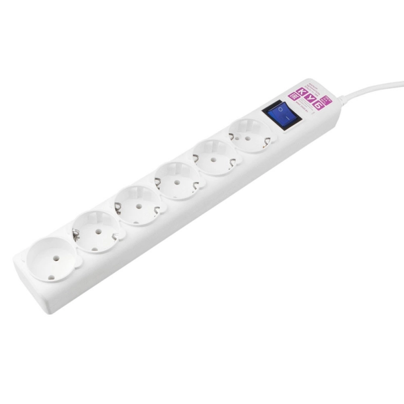 Сетевой фильтр 1.9 м Power Cube SPG(5+1)-16B-1,9М, 16А/3,5кВт/140Дж, <6 розеток> (белый) 