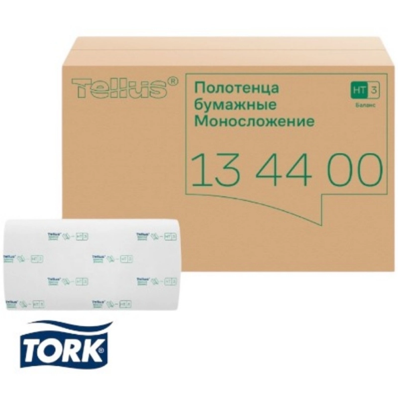 Полотенца бумажные  Tellus Синглфолд Баланс листовые, 1-сл., 250 листов, HT3