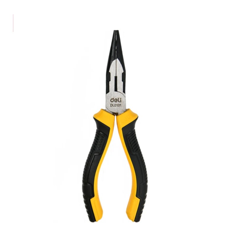Длинногубцы Deli YS EDL0101 160 мм, 2-х компонентные рукоятки