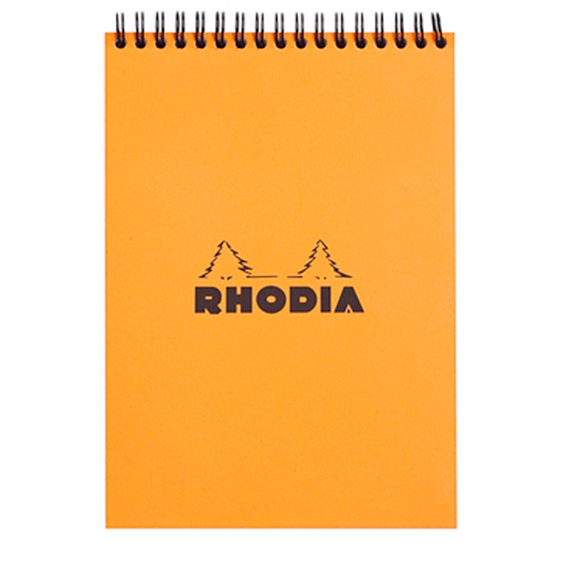 Блокнот A5  80л лин на гребне Rhodia Orange микроперфорация
