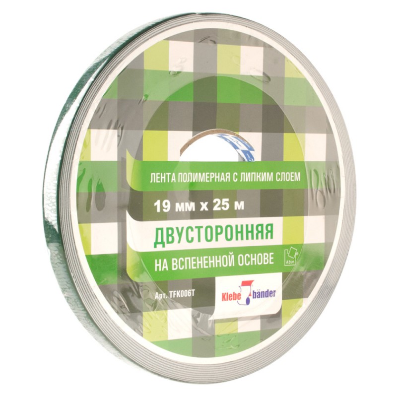Клейк. лента двусторонняя 19 мм*25 м 