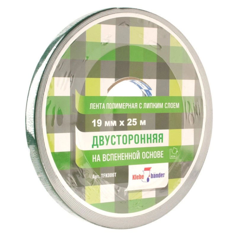 Клейк. лента двусторонняя 19 мм*25 м 