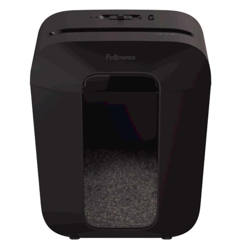 Уничтожитель Fellowes® PowerShred® LX41, DIN P-4, 4х12мм, 8лст., 17лтр.,уничт.: скобы,скр., пл.карты,