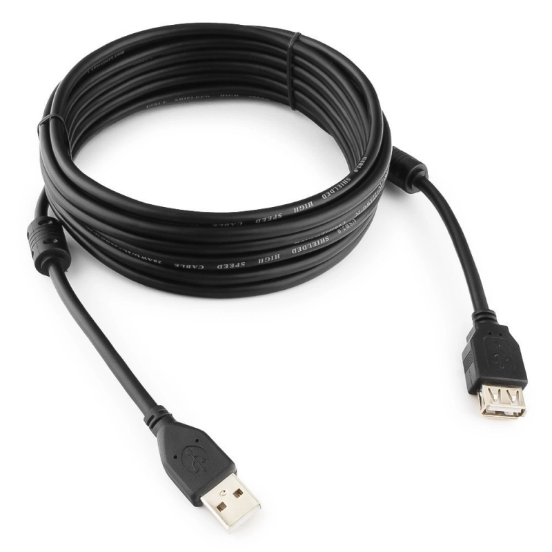 Кабель-удлинитель Cablexpert CCF2-USB2-AMAF-6 USB2.0 AM/AF 1.8м черный