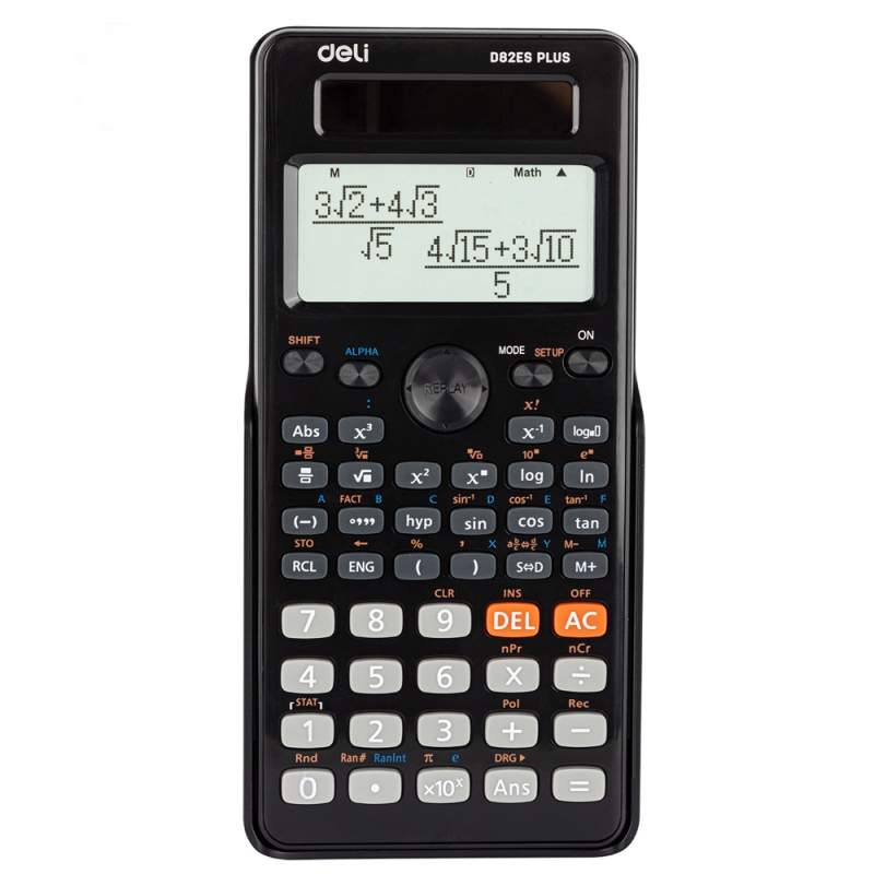 Кальк. научн. D82ES Deli Ultimate черный 180*90*20 мм 252 функции
