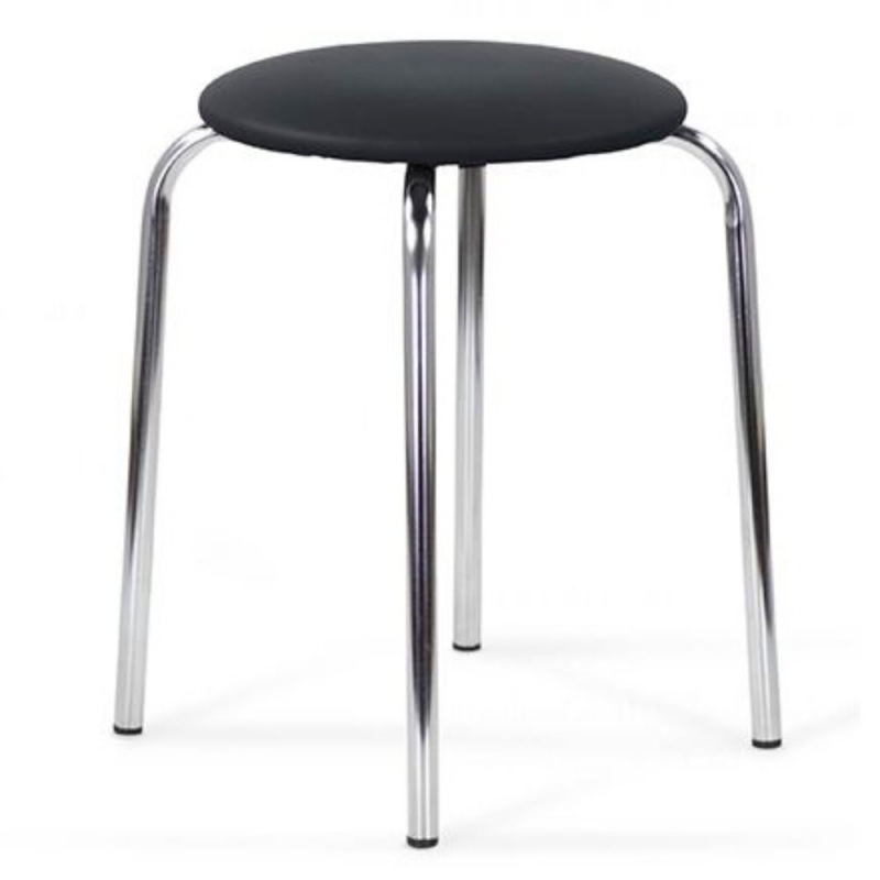 Стул SitUp Чико хром кож.зам, черный