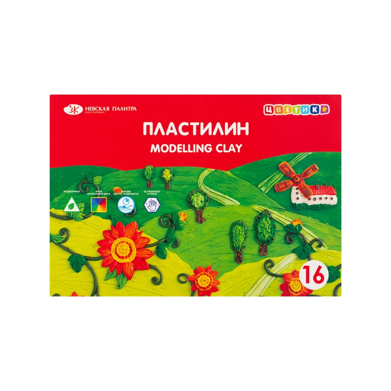 Пластилин 16 цв. 