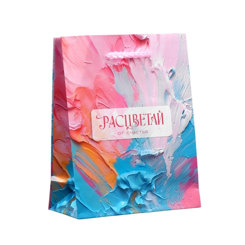 Пакет бумажный подарочный 15*12*5,5 см 
