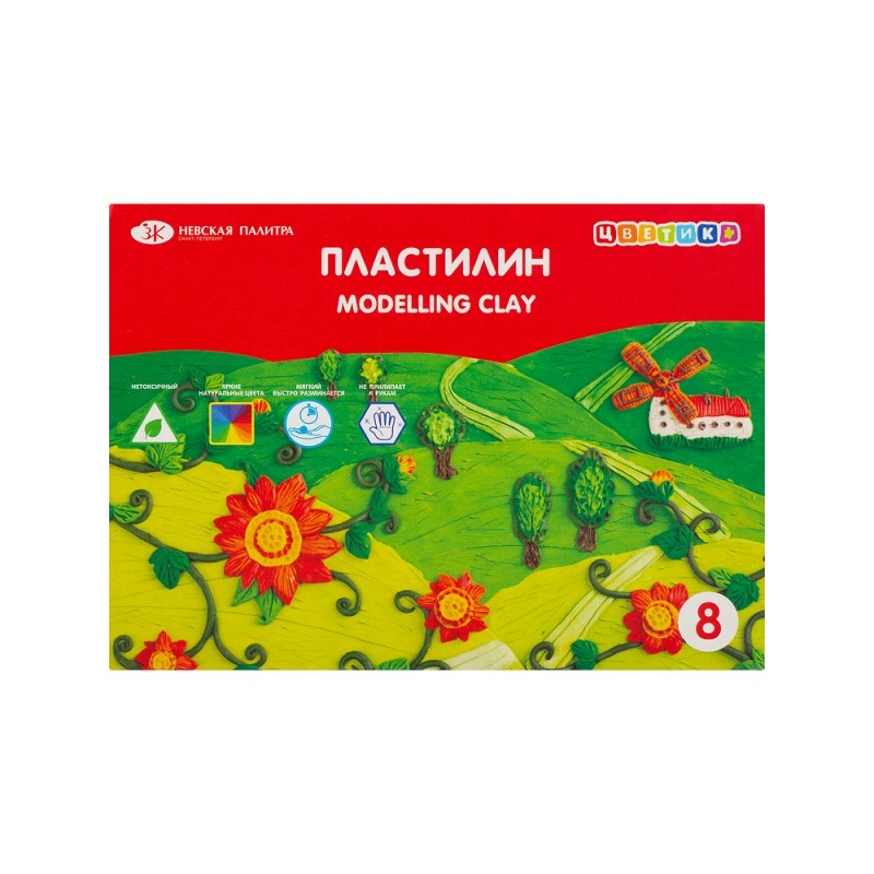 Пластилин  8 цв. 