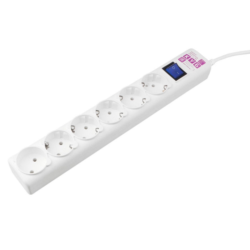 Сетевой фильтр 3 м Power Cube SPG(5+1)-16B-3М, 16А/3,5кВт/140 Дж, <6 розеток> (белый) 