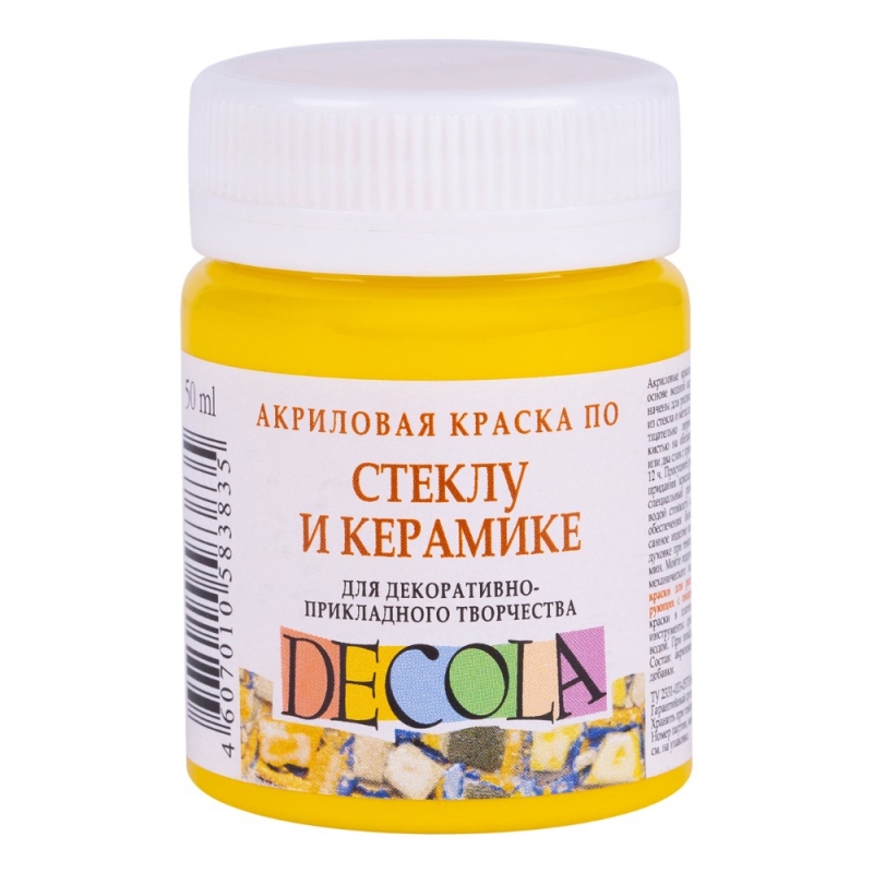 Краска акриловая по стеклу и керамике 