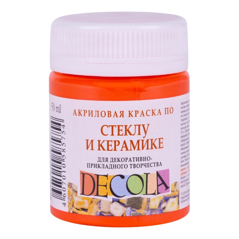 Краска акриловая по стеклу и керамике 