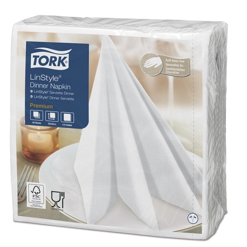 Салфетки Tork Linstyle, цв.черный, 50шт, 4F