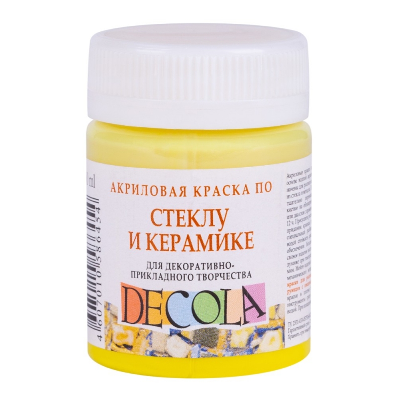 Краска акриловая по стеклу и керамике 