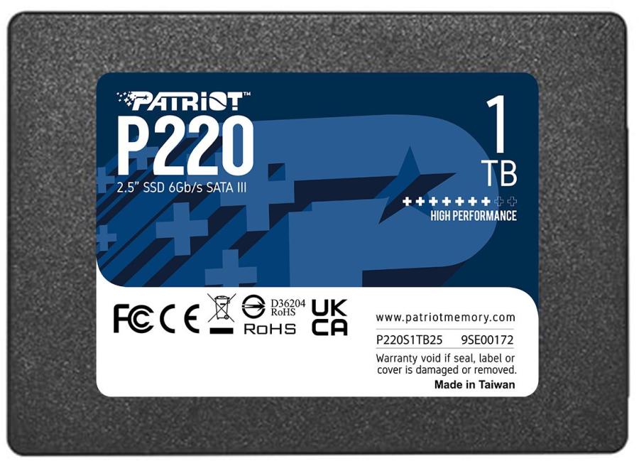 SSD диск Patriot SATA III 1Tb (P220S1TB25)
