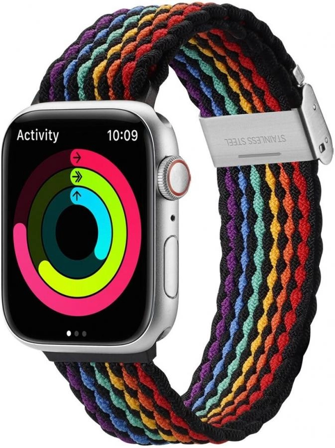 Ремешок для умных часов DuxDucis Strap Mixture II Version для Apple Watch Ultra/SE/8/7/6/5/4/3/2/1 49мм/45мм/44мм/42мм Dark Stripes