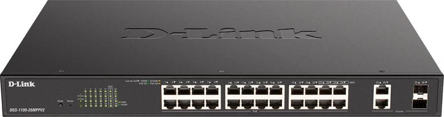 Коммутатор D-Link DGS-1100-26MPPV2/A3A