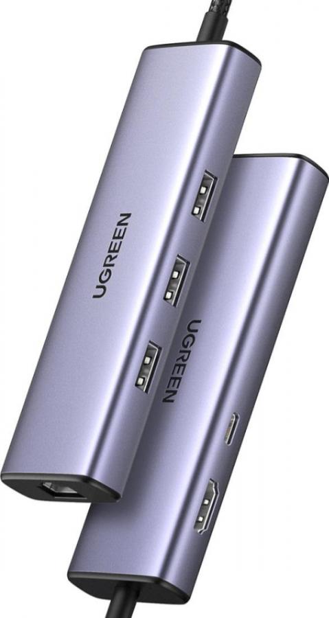 Док-станция Ugreen CM512-15598 Space Gray (15598)