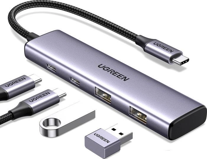 USB-хаб Ugreen CM473-15395 Space Gray (15395)