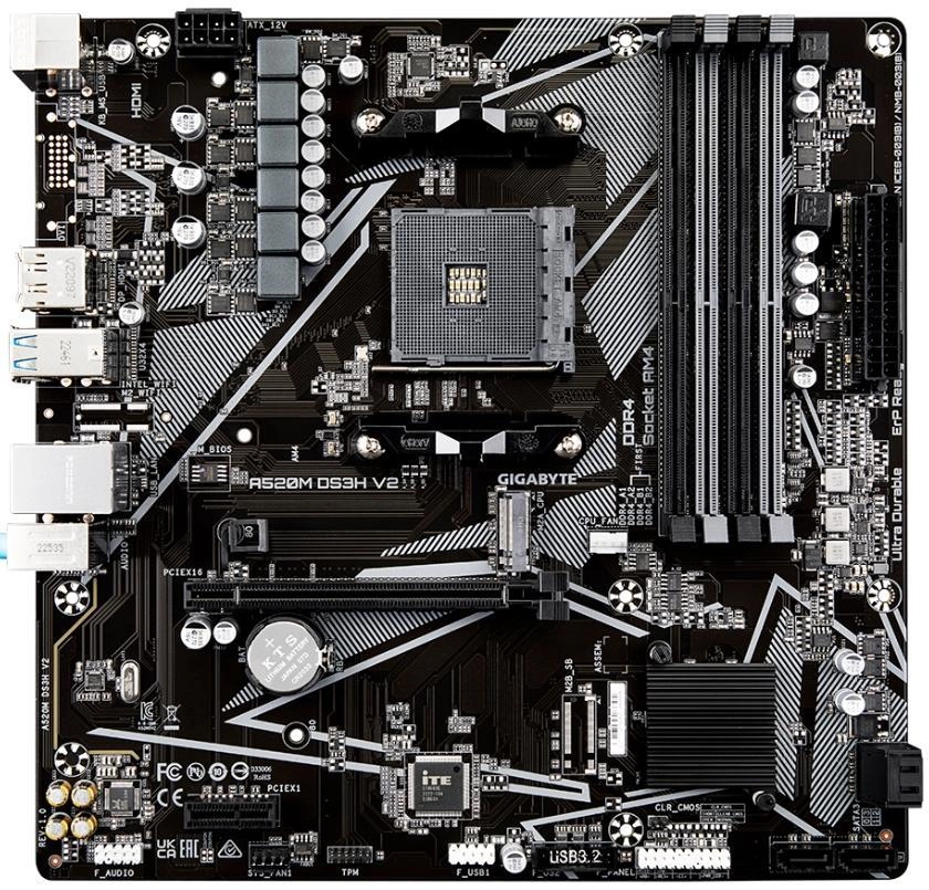 Материнская плата GigaByte A520M DS3H V2 rev. 1.0