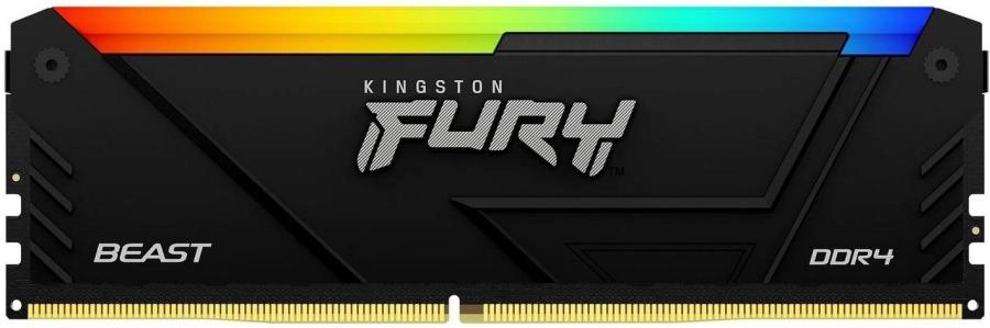 Оперативная память Kingston Fury Beast Black RGB XMP 16GB DDR4 (KF432C16BB12A/16)