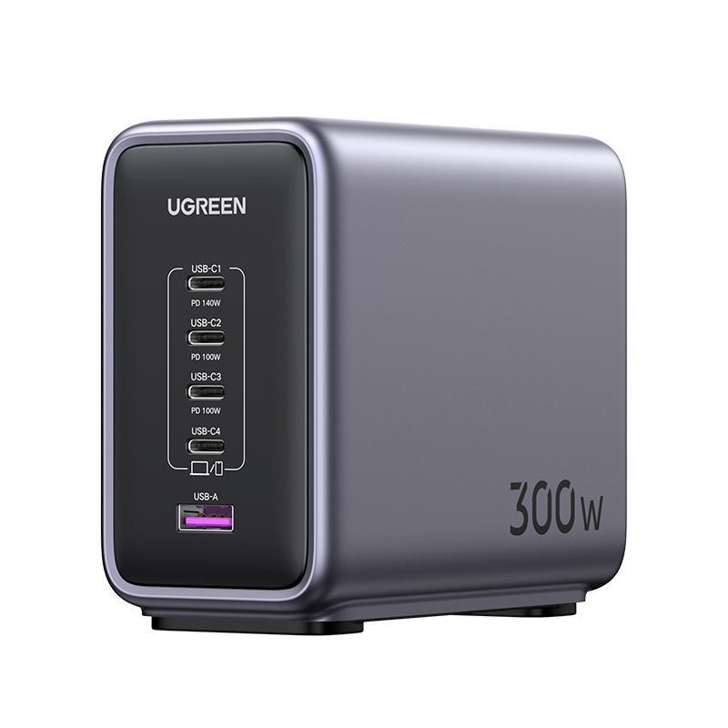 Сетевое зарядное устройство Ugreen CD333-90903B Nexode 300W GaN EU Black