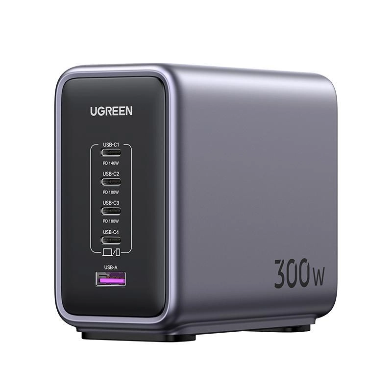 Сетевое зарядное устройство Ugreen CD333-90903B Nexode 300W GaN EU Black