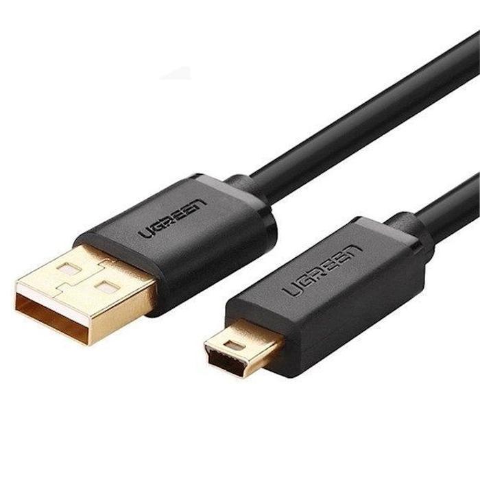 Кабель UGREEN US132-30472 USB 2.0 A Male - Mini 5 Pin Male Black 2m (30472)