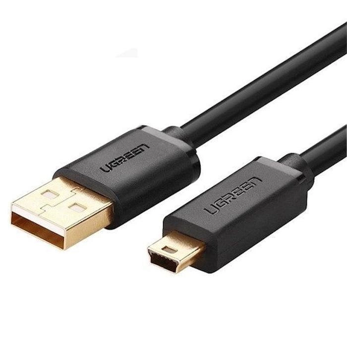 Кабель UGREEN US132-30472 USB 2.0 A Male - Mini 5 Pin Male Black 2m (30472)