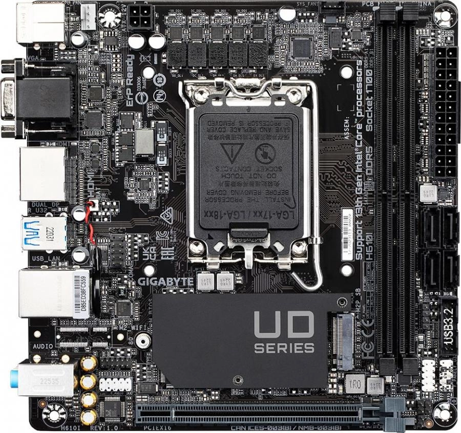 Материнская плата Gigabyte H610I DDR5 rev. 1.0