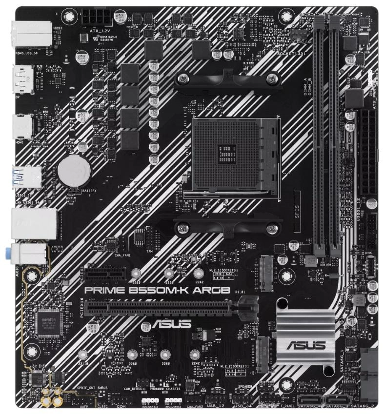 Материнская плата Asus Prime B550M-K ARGB (90MB1GC0-M0EAY0)