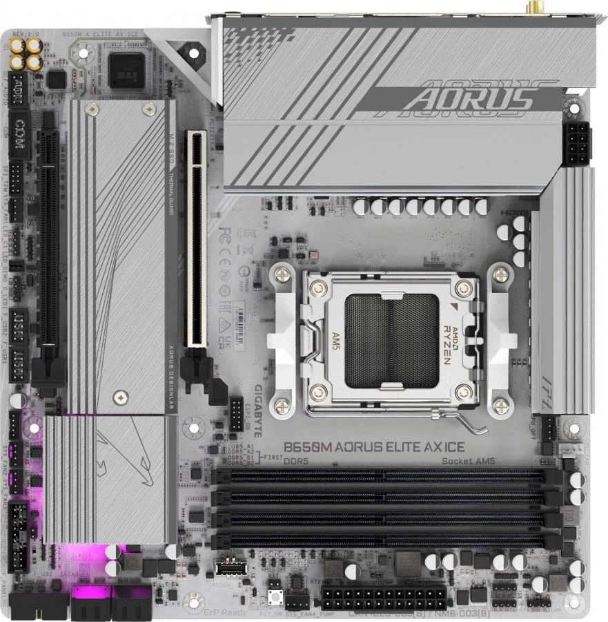 Материнская плата GigaByte B650M Aorus Elite AX Ice rev. 1.1