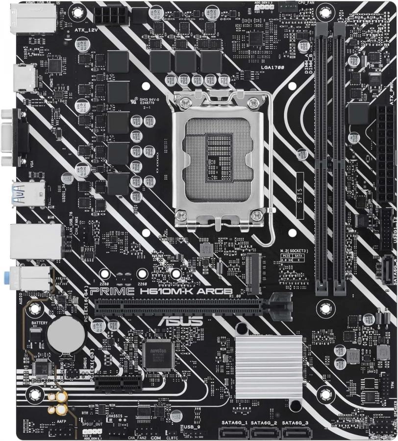 Материнская плата ASUS PRIME H610M-K ARGB