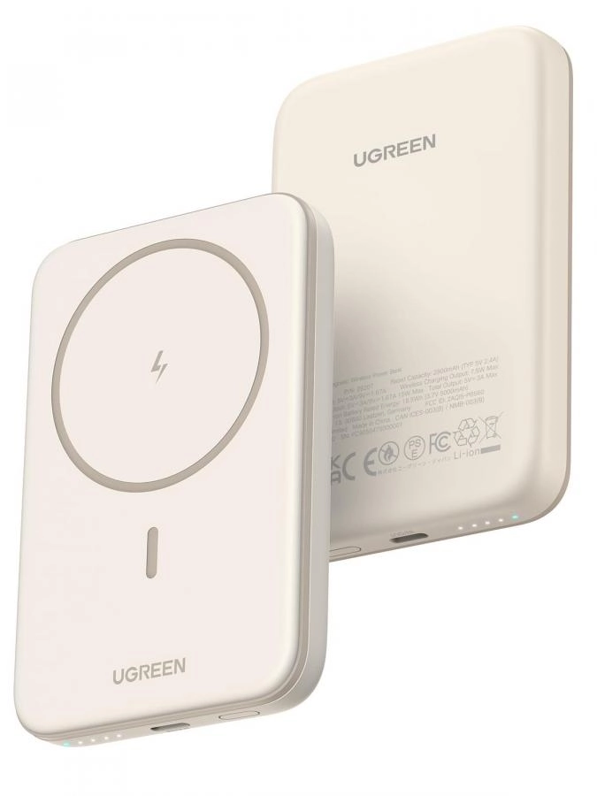 Портативное зарядное устройство Ugreen PB560 Off White (25207)