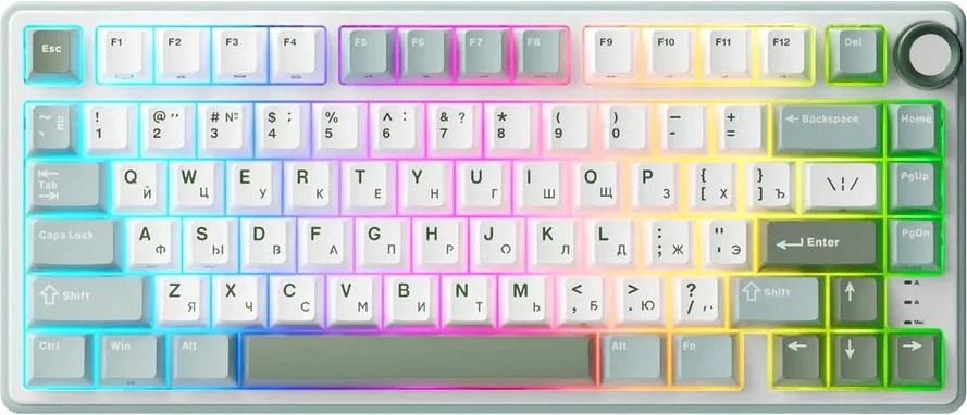 Клавиатура Royal Kludge R75 K Silver switch/Skycyan