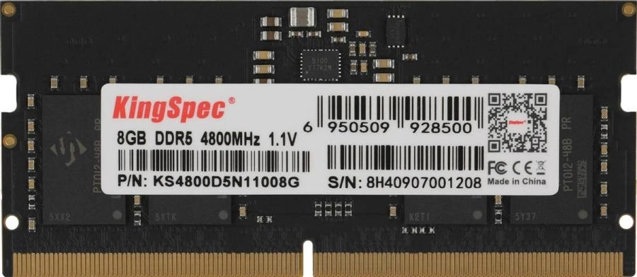 Оперативная память Kingspec 8GB DDR5 SODIMM PC5-38400 (KS4800D5N11008G)