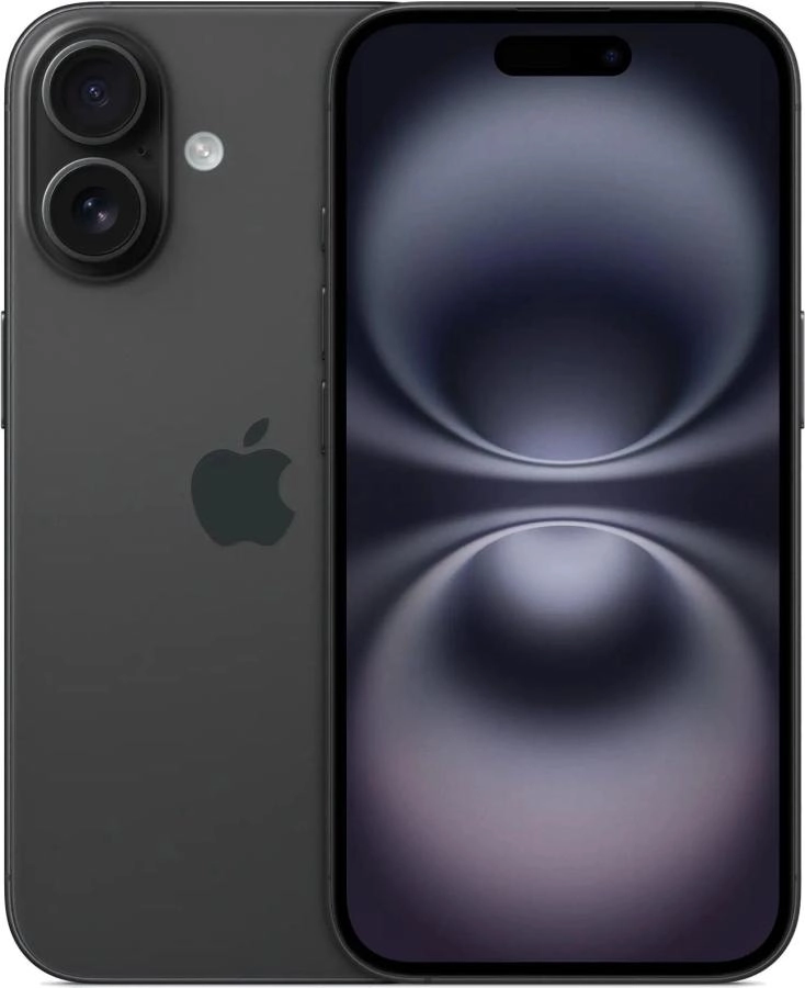 Смартфон Apple iPhone 16 8GB/128GB A3287 черный (MYE73HN/A)