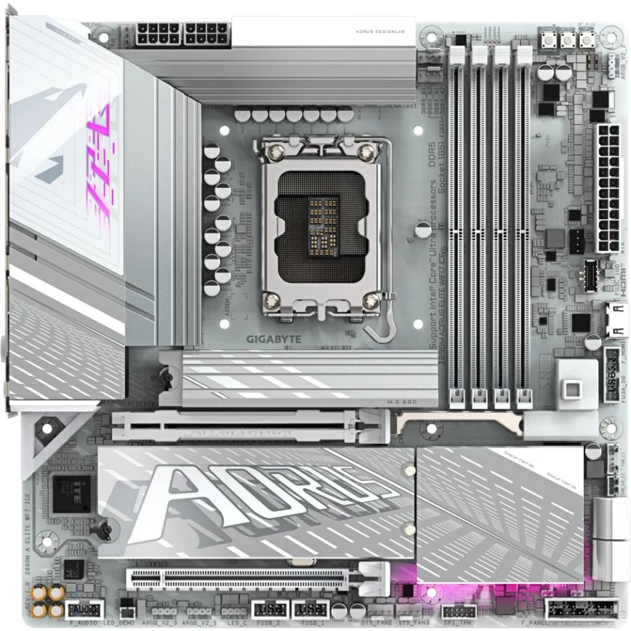 Материнская плата Gigabyte Z890M Aorus Elite WIFI7 Ice rev. 1.1