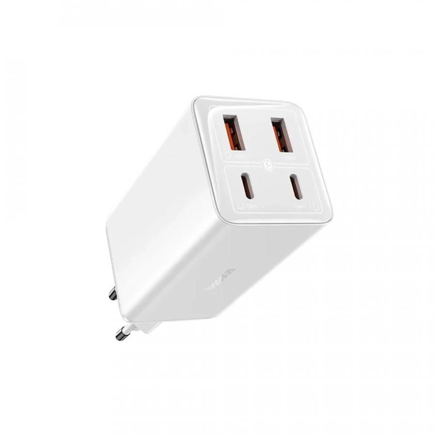 Сетевое зарядное устройство Baseus GaN6 Pro 100W EU Moon White (P10162705212-00)