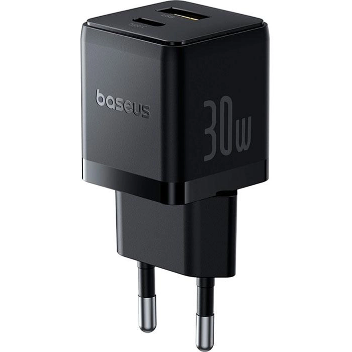 Сетевое зарядное устройство Baseus Palm C+U 30W EU Cluster Black (P1011160A113-00)