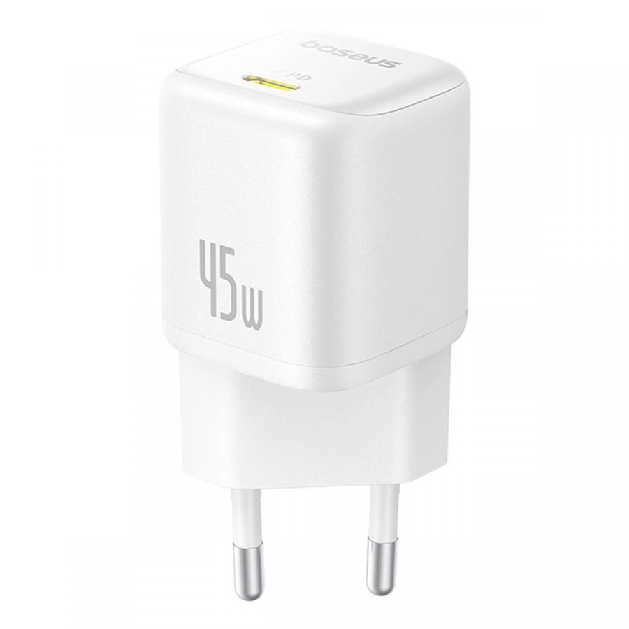 Сетевое зарядное устройство Baseus PicoGo 45W EU Moon White (P10176800213-00)