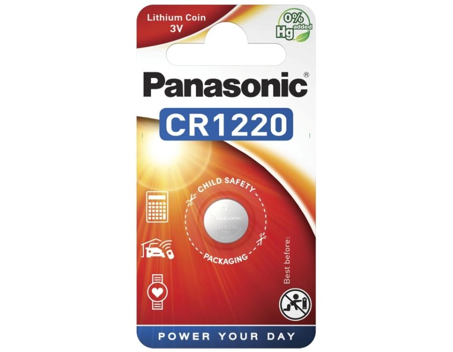 Батарейка Panasonic Lithium CR1220 BL1 (CR-1220EL/1B)