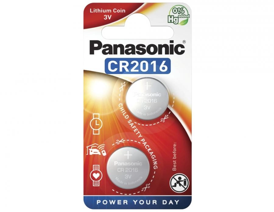 Батарейка Panasonic Lithium CR2016 BL2 (CR-2016EL/2B)