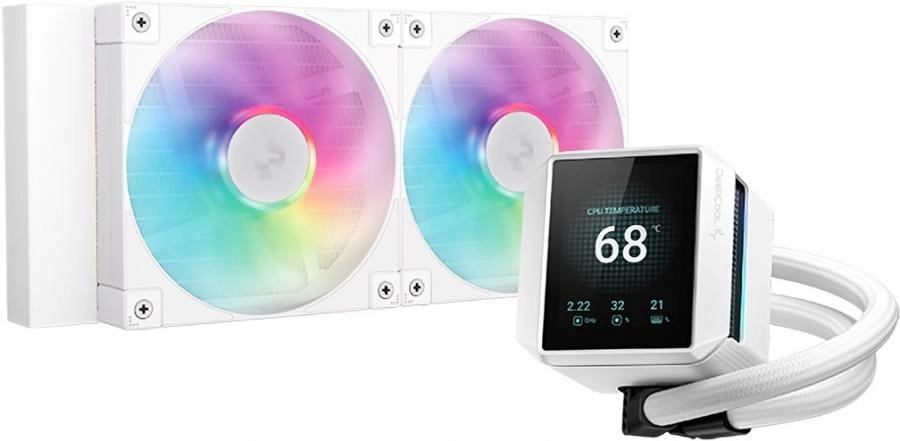Система жидкостного охлаждения для процессора DeepCool Mystique 240 WH ARGB (R-LX240-WHDSNMCP-G-1)
