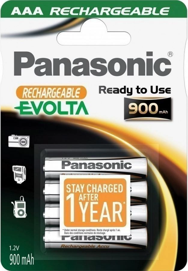 Аккумулятор Panasonic Evolta HR03 AAA 900mAh BL4 (HHR-4XXE/4B)