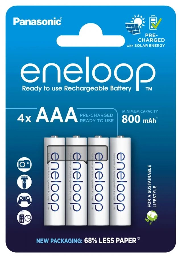 Аккумулятор Panasonic Eneloop AAA 800mAh BL4 (BK-4MCDE/4CP)